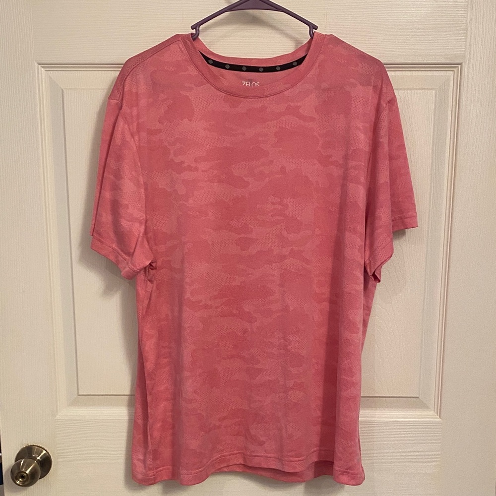 ZELOS Women’s XXL Pink Camo Short Sleeve Tee